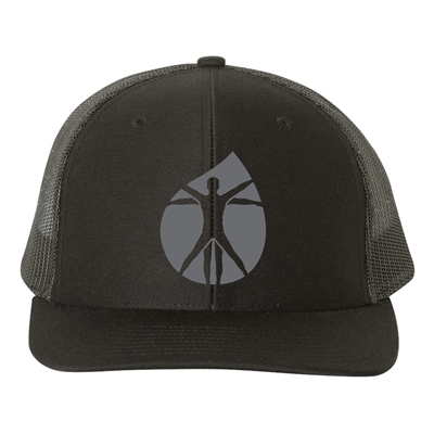 TLC Snapback Trucker Cap-BLkwGryLogo